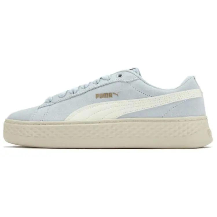 PUMA Smash Platform Breathable Low top Skateboard Shoes Women's Blue White