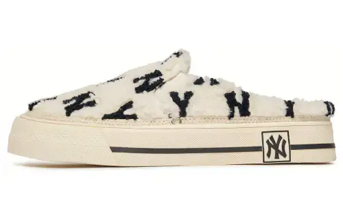 MLB Playball Mule Fleece Monogram Thermal Slip Resistant Cushioning Abrasion Resistant Low top Skateboard Shoes Unisex