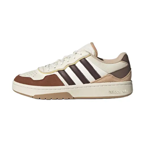 Adidas Originals Courtic Comfortable Slip Resistant Abrasion Resistant Low top Skateboard Shoes Unisex White Brown