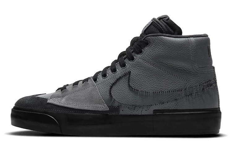 Кеды Nike SB Zoom Blazer Mid Edge (серо-черные)