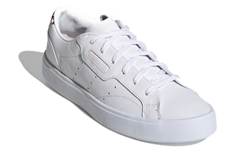 Женские кеды adidas Sleek (бело-коричневые) — фото 2