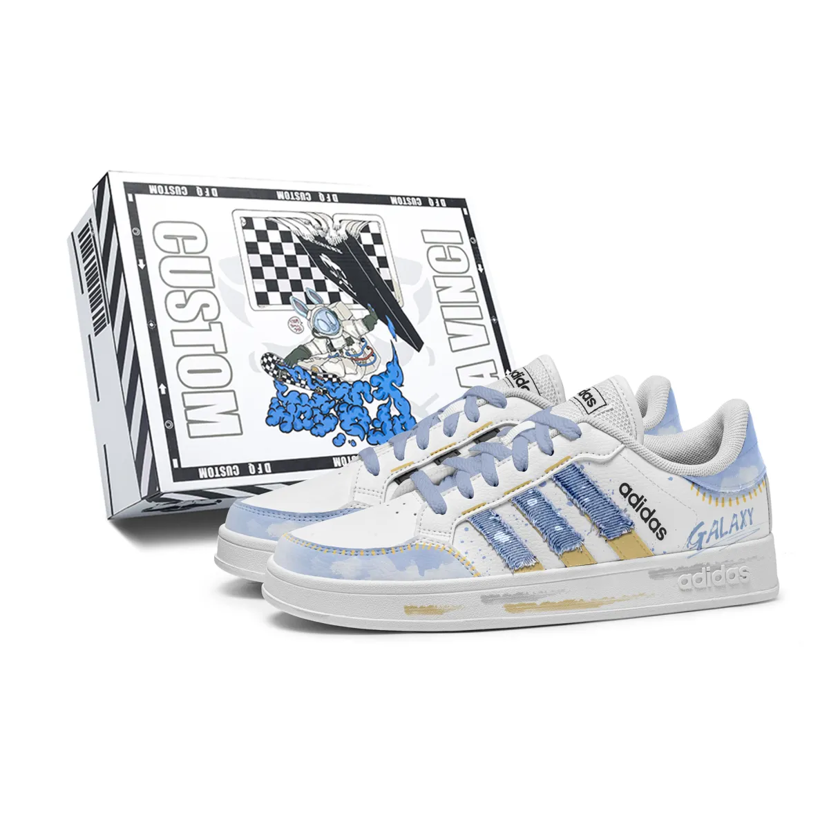 Adidas Neo Wild Galaxy Abrasion Resistant Slip Resistant Abrasion Resistant Slip Resistant Low top Skateboard Shoes