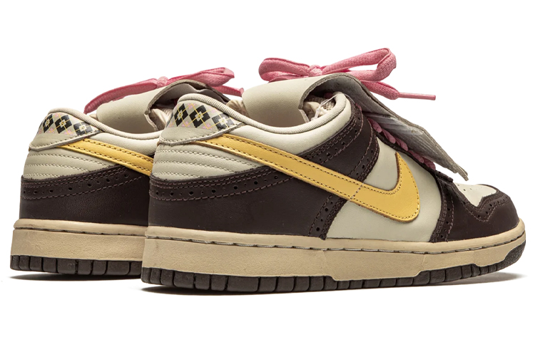 Мужские кеды Nike Dunk SB PRM "Golf" (желто-коричневые) — Жёлтый / коричневый — фото 5