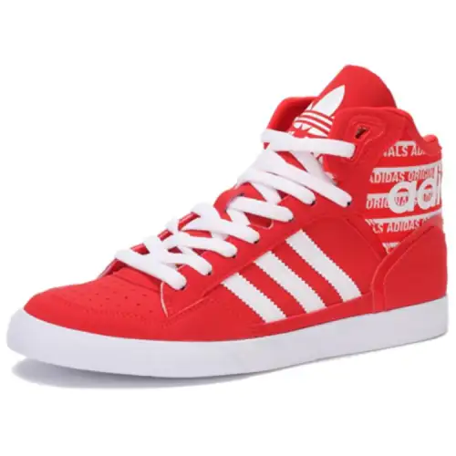 Adidas Originals EXTABALL Slip Resistant Abrasion Resistant High top Skateboard Shoes Women's Red