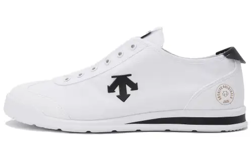 DESCENTE Crontempo Slip on Low top Skateboard Shoes Unisex White Black