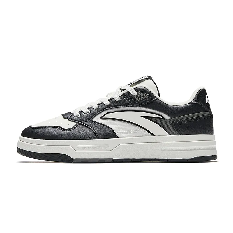 Anta Street Lite Slip Resistant Abrasion Resistant Low top Skateboard Shoes Women's Black White