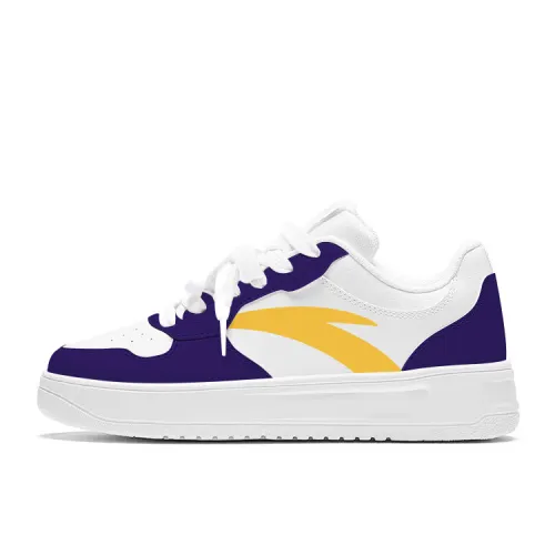Anta Life Collection Slip Resistant Abrasion Resistant Low top Skateboard Shoes Unisex Dark Purple