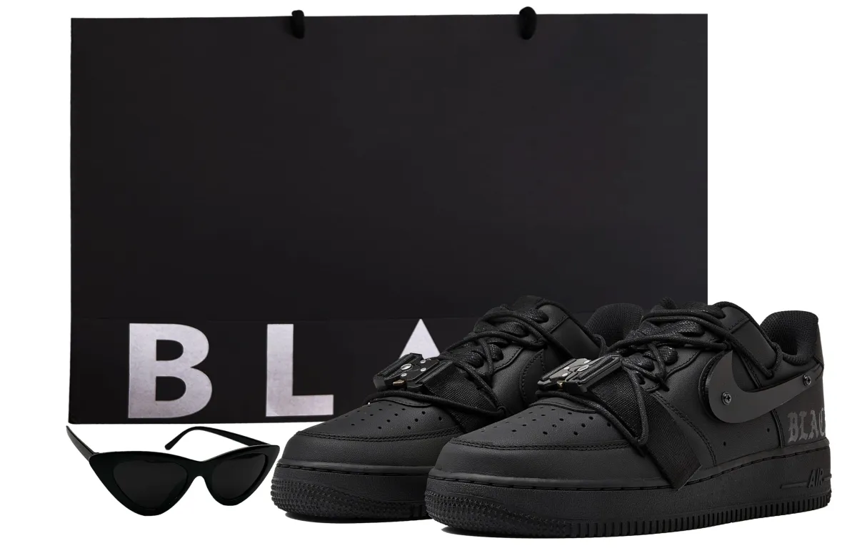 Nike Air Force 1 Low top Skateboard Shoes Unisex Pure Black