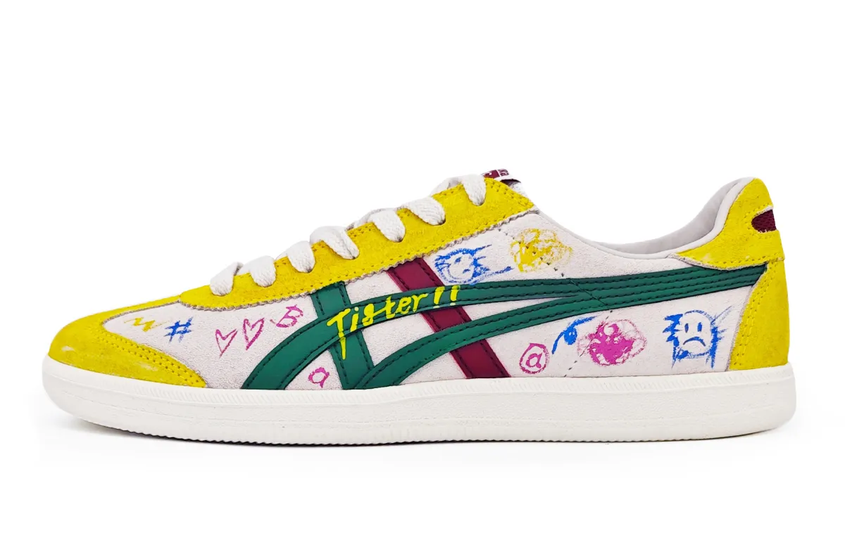 Onitsuka Tiger Tokuten Leather Slip Resistant, Lightweight, And Breathable Low top Skateboard Shoes Unisex Yellow