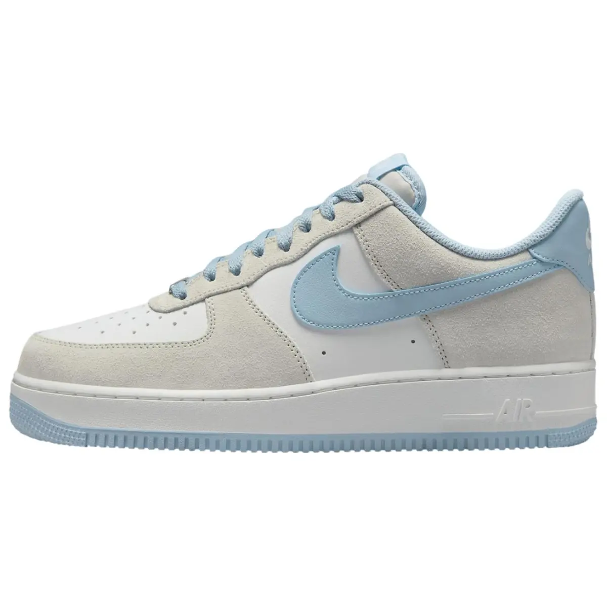 Nike Air Force 1 Slip Resistant Abrasion Resistant Low top Skateboard Shoes Unisex Gray Blue