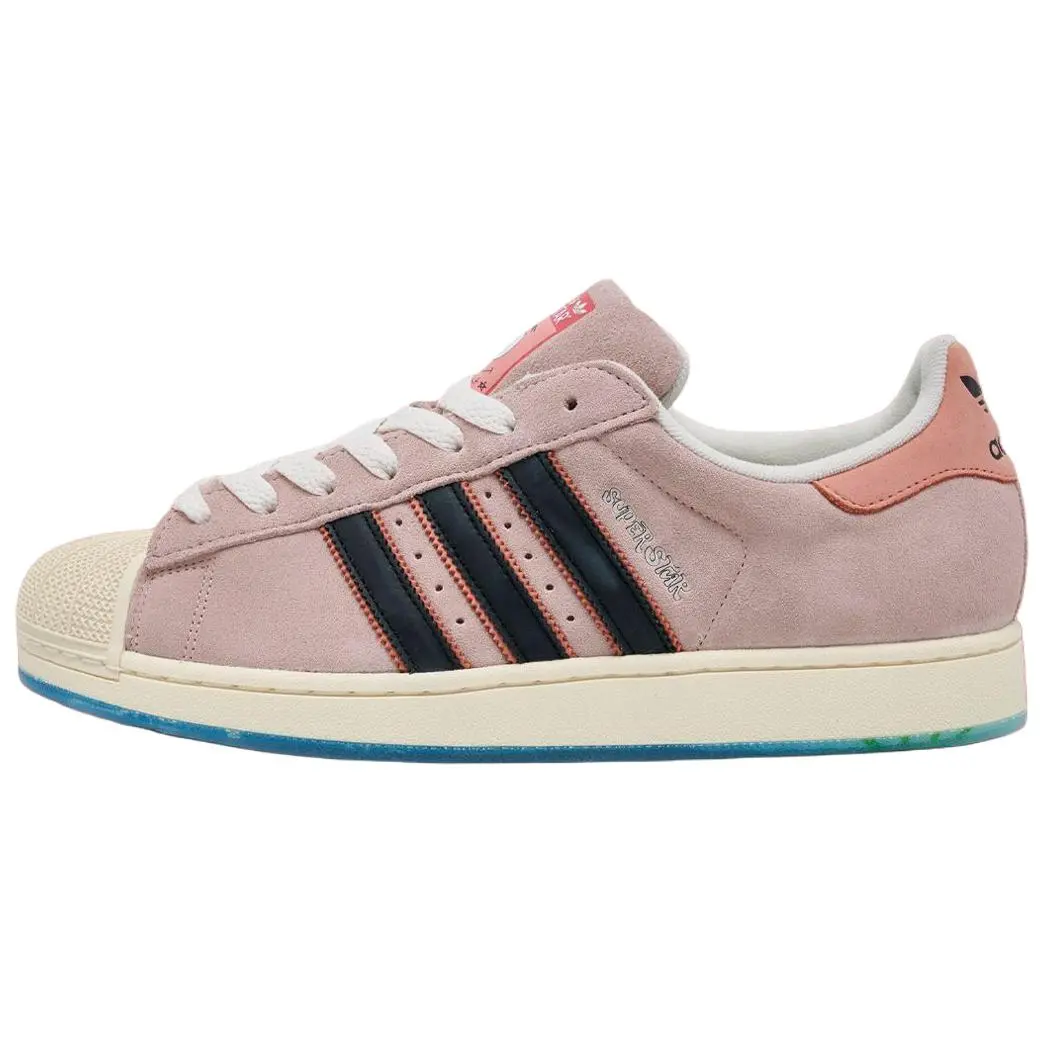 Adidas Originals x SPONGEBOB SQUAREPANTS SUPERSTAR Low top Skateboard Shoes Unisex Pink