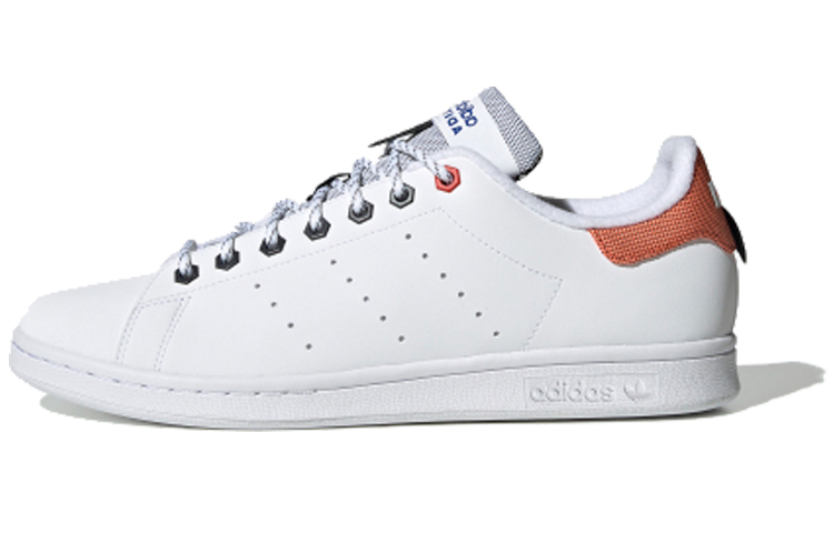 Кеды adidas Originals Stan Smith (бело-оранжевые) — фото 1