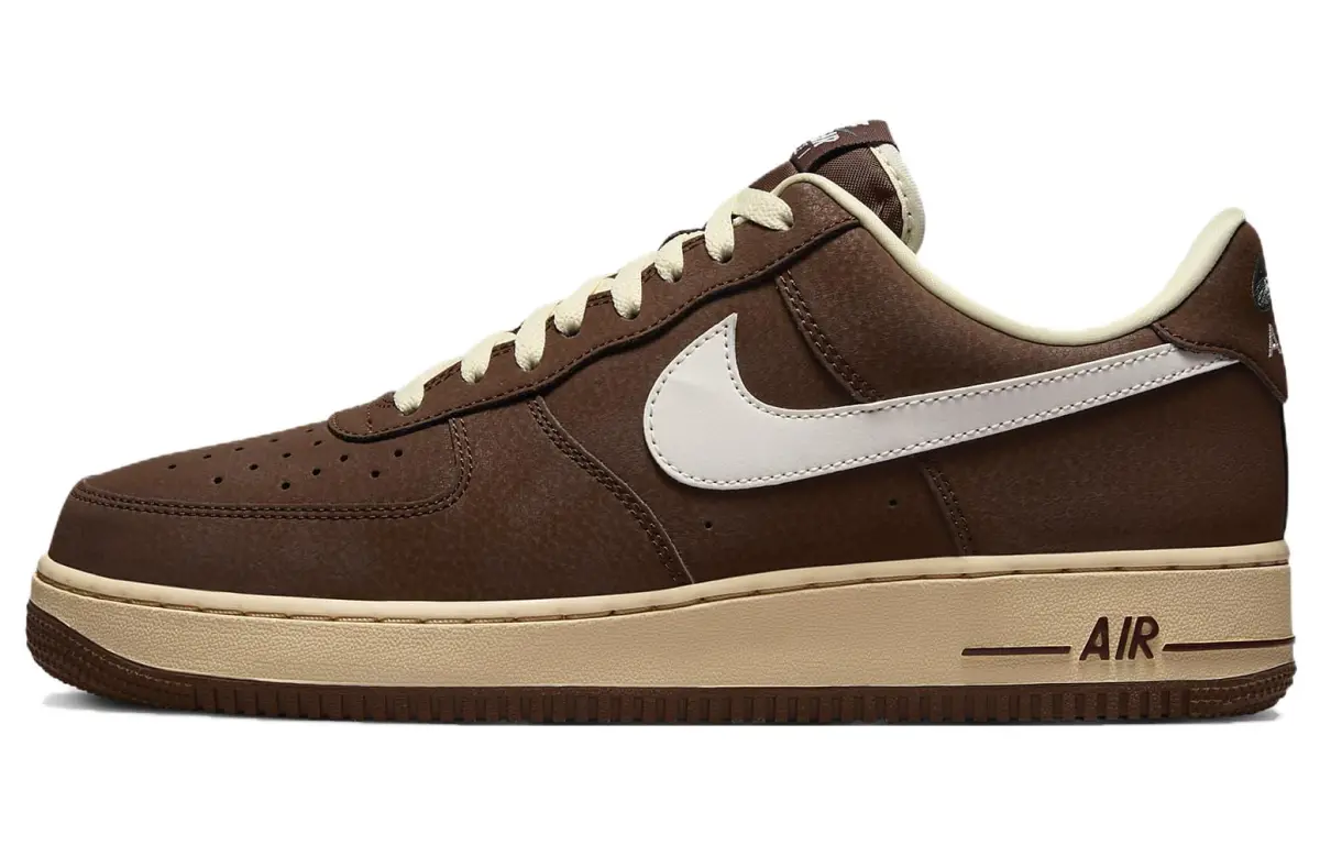 Nike Air Force 1 '07 Low top Skateboard Shoes Men's Brown White