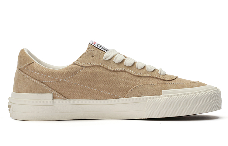 Vision Street Wear Flat Top Low top Skateboard Shoes Unisex Milk Tea Brown