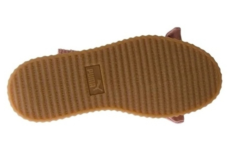 Женские сандалии PUMA Rihanna Fenty Bow Creeper Sandal (розовые) — Серебристыйрозовый / серебристыйрозовый — фото 4
