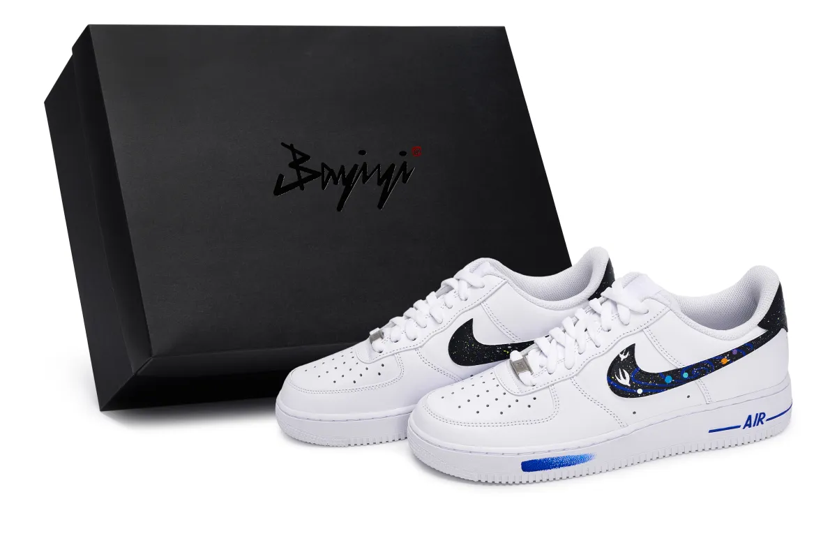 Nike Air Force 1 811 Manufacturing, Xing Xuan Trail, Special Shoe Box Low top Skateboard Shoes Unisex White Blue