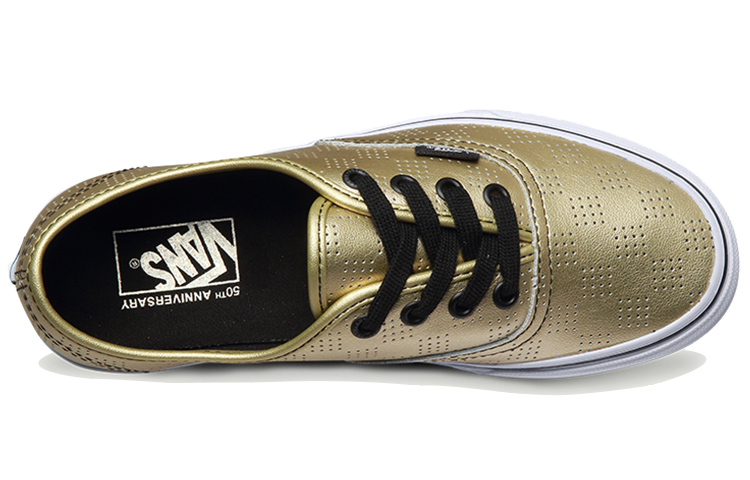 Кеды Vans Authentic (золотой и белый) — Золотой / белый — фото 3
