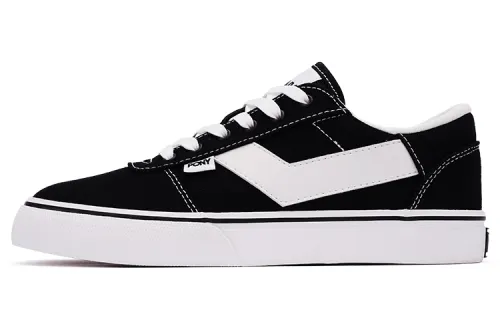 Pony Skate Canvas Low top Skateboard Shoes Unisex Black