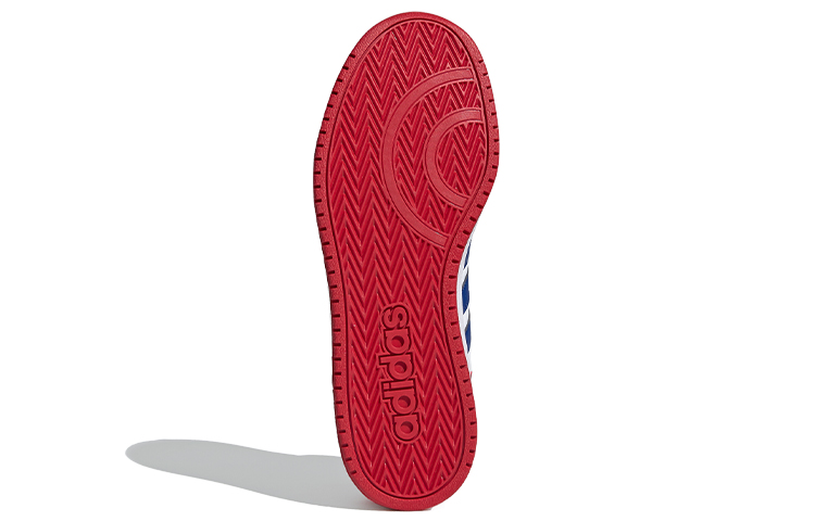 Мужские кроссовки adidas neo Hoops 2.0 Mid (белый / синий / красный) — фото 5