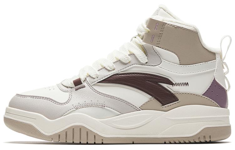 Anta Grand Slam Wave Shoe Wear resistant And Lightweight High top Skateboard Shoes Women's Gray White