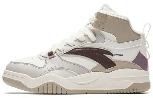 Anta Grand Slam Wave Shoe Wear resistant And Lightweight High top Skateboard Shoes Women's Gray White