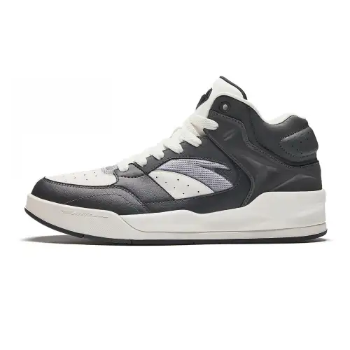 Anta Slip Resistant, Abrasion Resistant, Height Increasing High top Skateboard Shoes Men's Black White