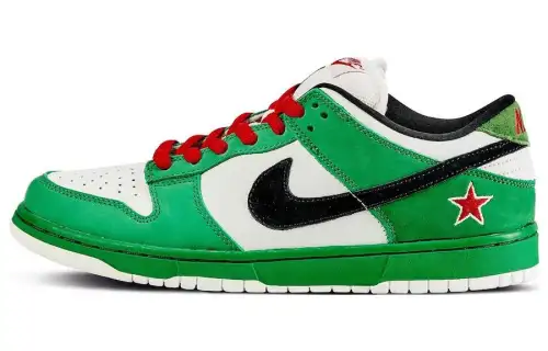 Nike Dunk SB 'Heineken 2.0' Slip Resistant Cushioning Abrasion Resistant Low top Skateboard Shoes Men's Green White