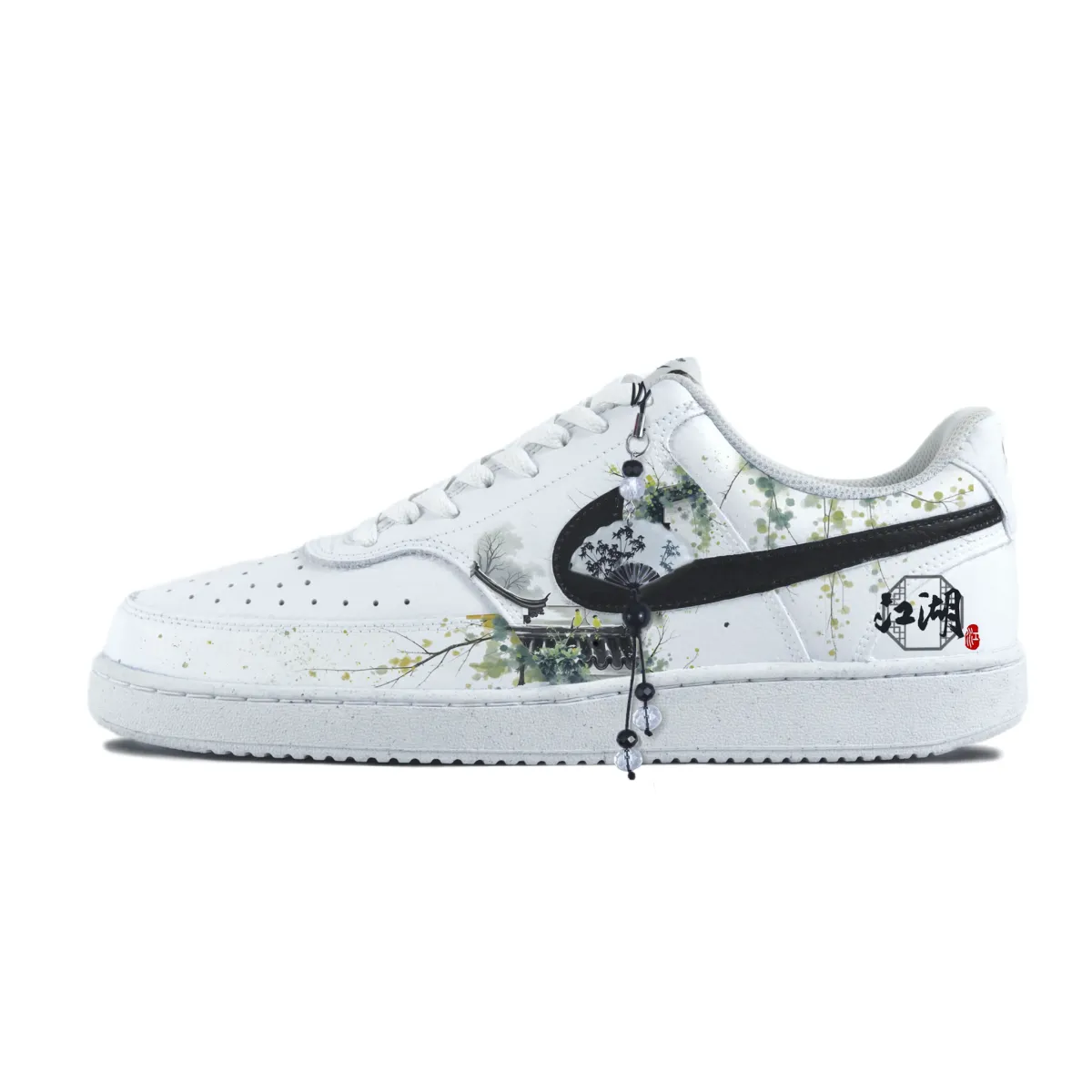 Nike Court Vision 1 Abrasion Resistant Low top Skateboard Shoes Unisex White