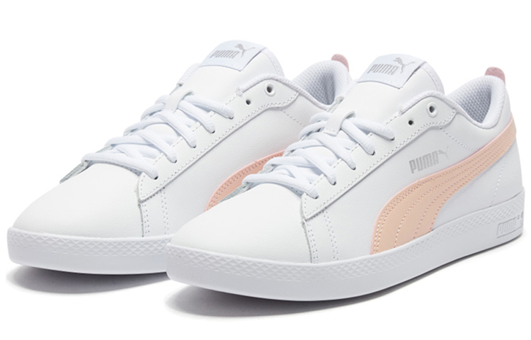 Женские кеды PUMA Smash v2 (бело-розовые) — фото 3