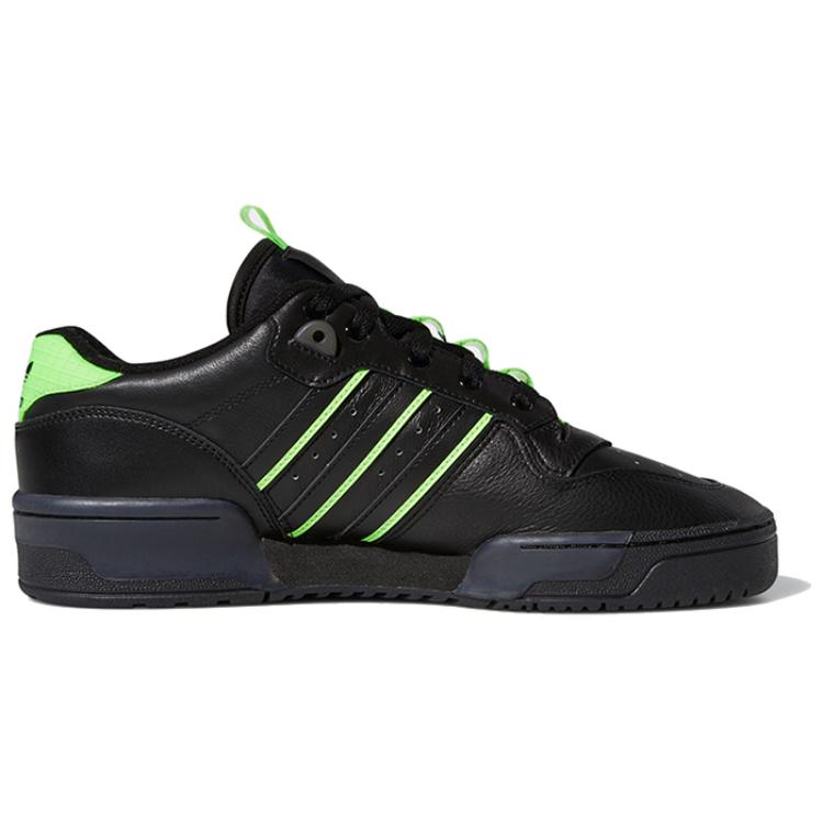 Унисекс кеды adidas originals Rivalry Low (черно-зеленые) — фото 2