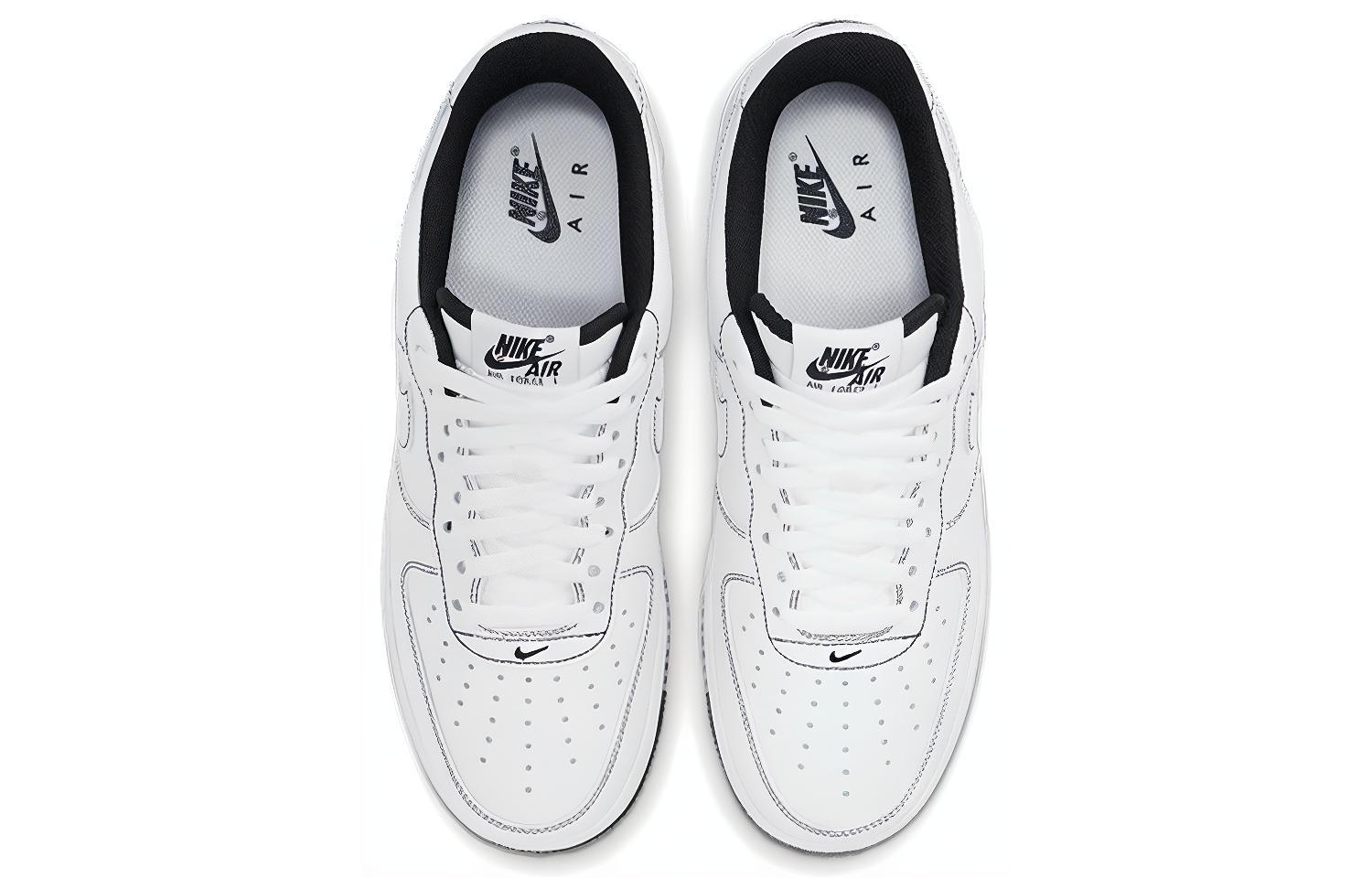 Кроссовки Nike Air Force 1 (черно-белые) — фото 3