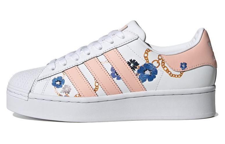 Женские кеды adidas adidas originals Superstar Bold Bold (бело-розовые)