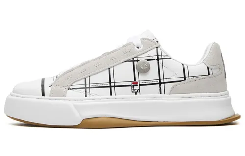 FILA FUSION Canvas Shoes 'White CheckeRed' Women's