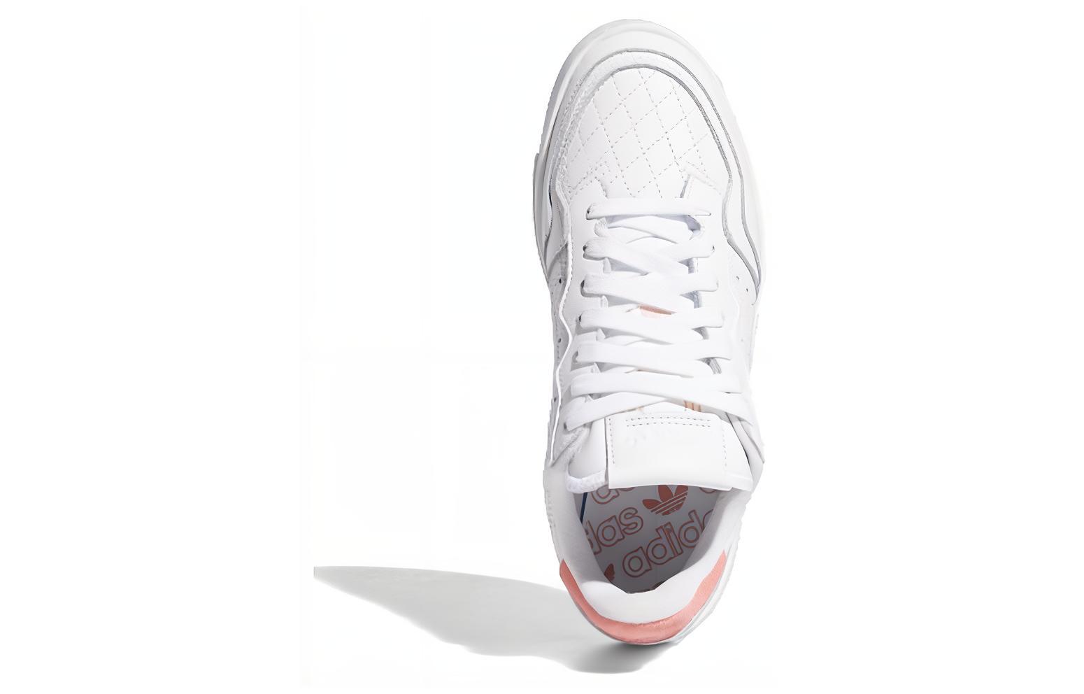 Женские кеды adidas Super Court (бело-розовые) — Белый / розовый — фото 4