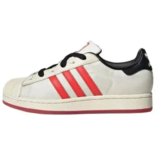 Adidas Originals Superstar 2 Low top Skateboard Shoes Unisex White Red