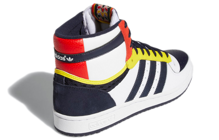 Мужские кеды adidas Top Ten RB (бело-сине-желто-красные) — Белый / синий / жёлтый / красный — фото 4