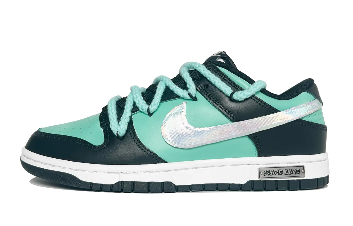 Nike Dunk Tracking And Tracing Abrasion Resistant Low top Skateboard Shoes Unisex Black Green
