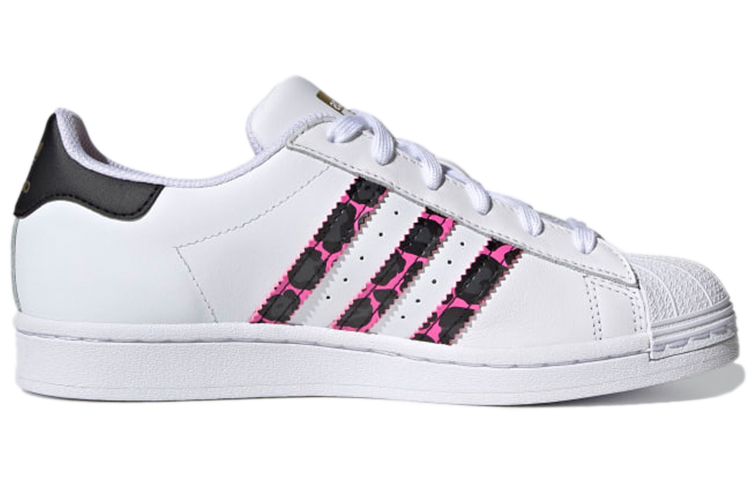 Женские кеды Adidas Originals Superstar (бело-черно-розовые) — фото 2