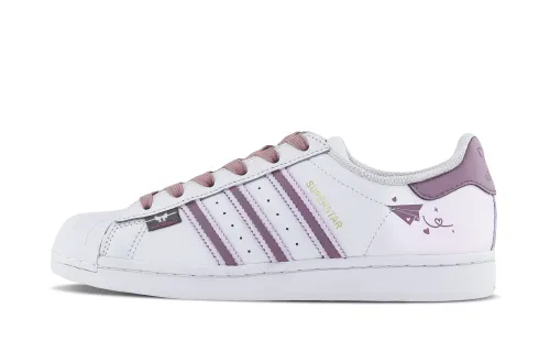 Adidas Originals SUPERSTAR Skateboard Shoes Unisex Low Top White/Pink