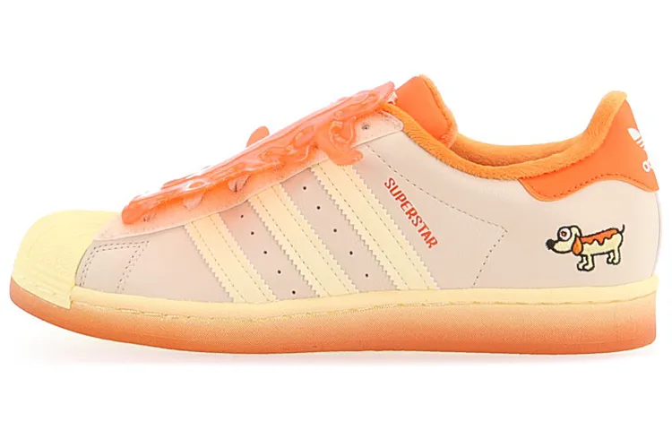 Adidas Originals x Melting Sadness SUPERSTAR Messy Synthetic Leather Cushioning Low top Skateboard Shoes Unisex