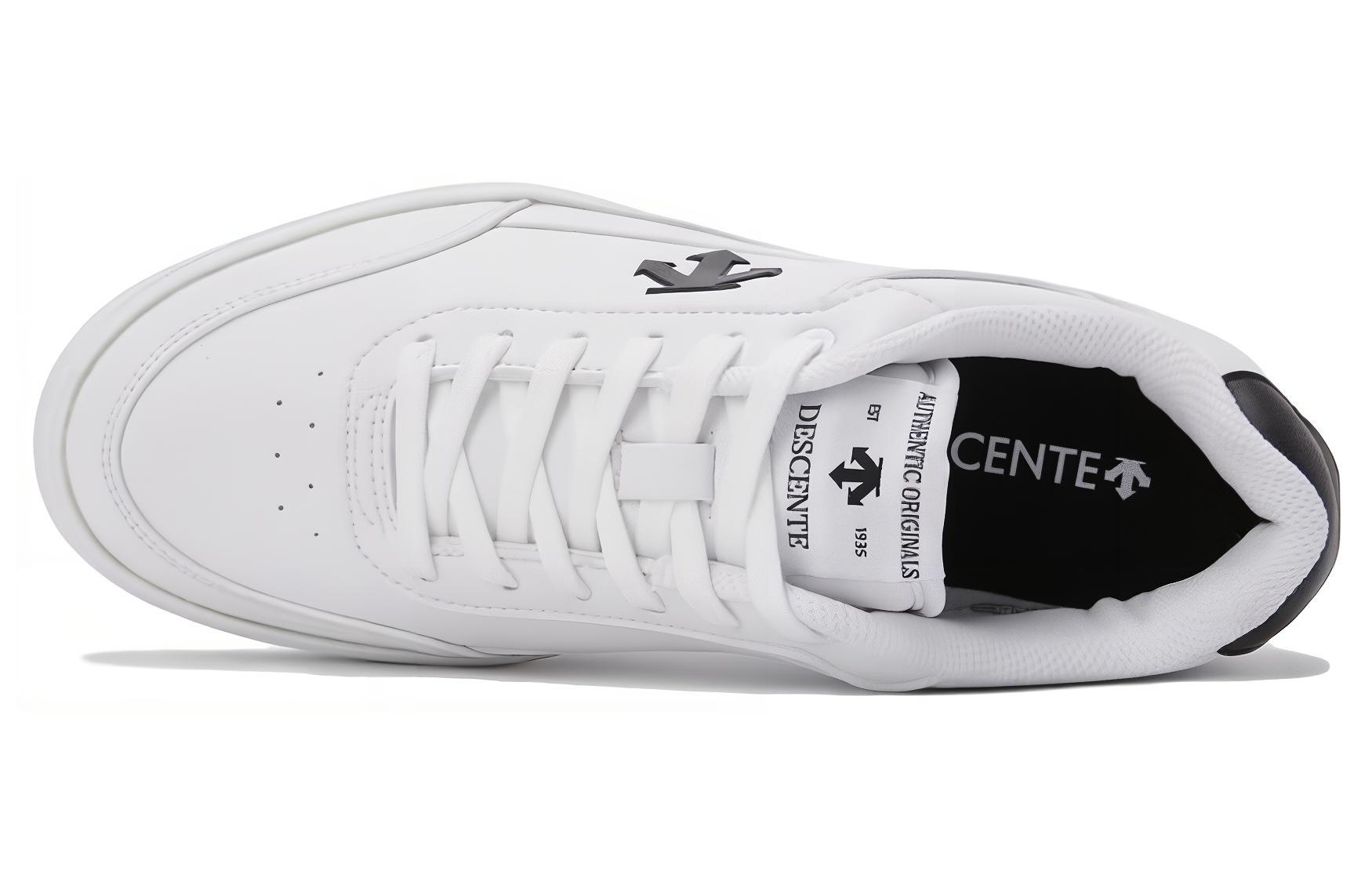 DESCENTE Synthetic Leather Low top Skateboard Shoes Unisex White