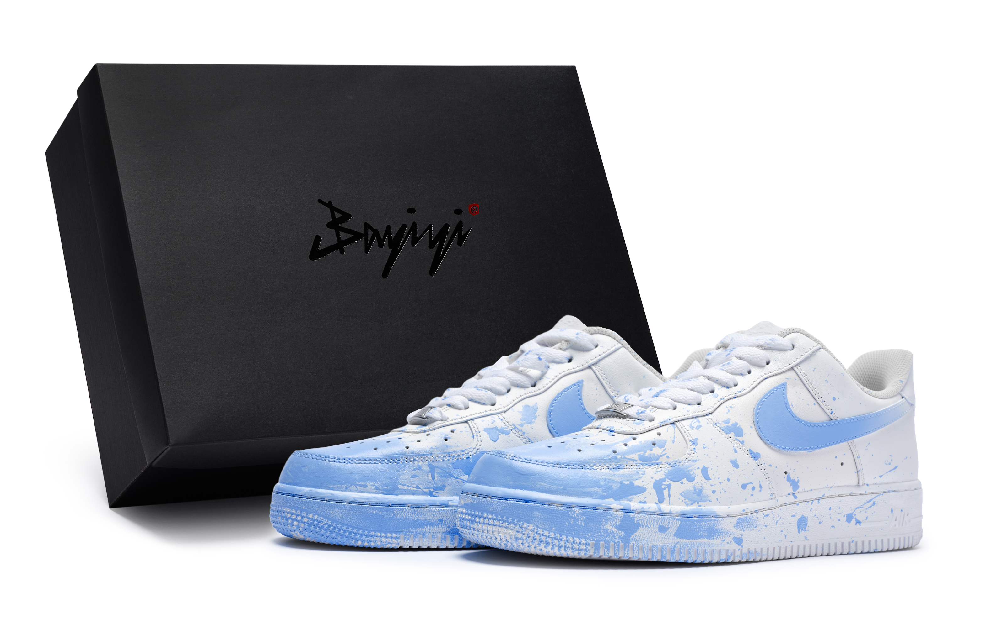 Nike Air Force 1 811 Manufacturing, Surfing Event, Special Shoe Box Low top Skateboard Shoes Women's White Blue