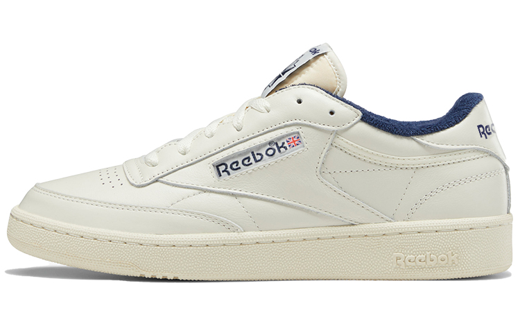 Reebok КЛУБ C 85 ВИНТАЖ классический Универсальный белый Обувь износостойкая низкая вершина панель обувь мужские и женские фасон унисекс цвет "слоновой кости"