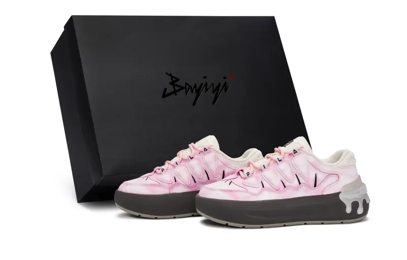 FILA CARROT 2 811 Manufacturing Gradually Dyed Starry Sky Special Shoe Box Low Top Skateboard Shoes Women's Pink Brown