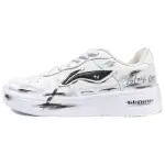 Li Ning Floating Boat Cushioning Slip Resistant Low top Skateboard Shoes Unisex White Black