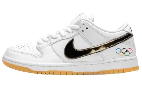 Olympics x Nike Dunk SB Slip Resistant Low top Skateboard Shoes Men's White