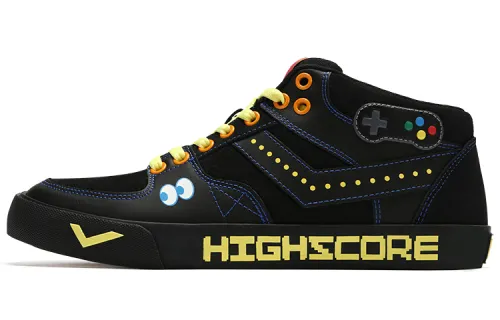 Pony Atop Electronic Game 2.0 Mid top Skateboard Shoes Unisex Black