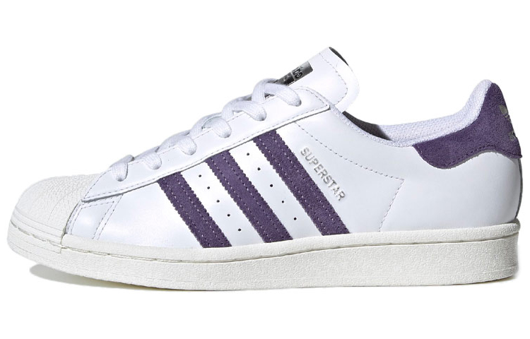 Женские кеды adidas originals SUPERSTAR (белый / фиолетовый) — фото 1