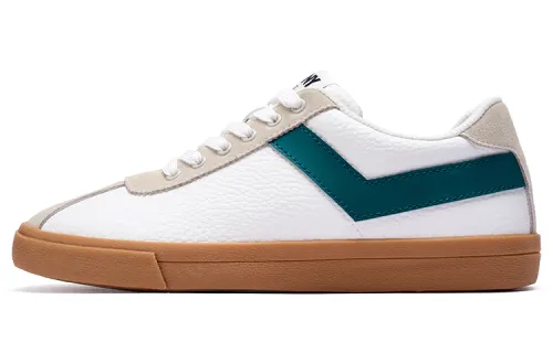 Pony Wear resistant And Lightweight Low top Skateboard Shoes Unisex Beige Green
