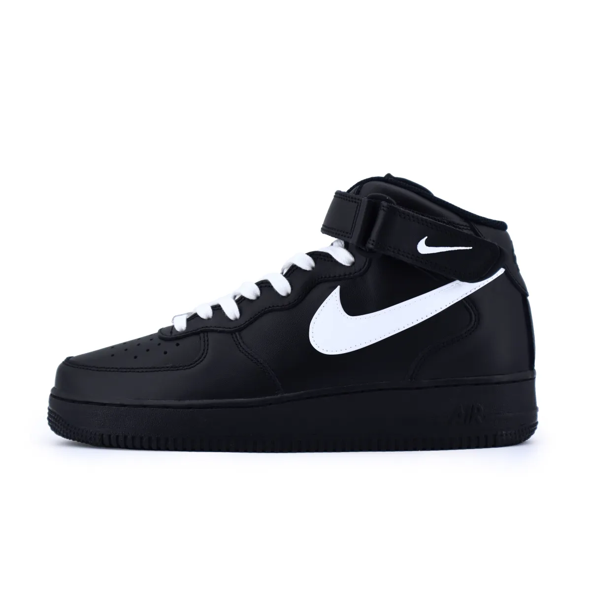 Nike Air Force 1 Hook and Loop, Black Warrior Slip Resistant Abrasion Resistant Mid top Skateboard Shoes Unisex